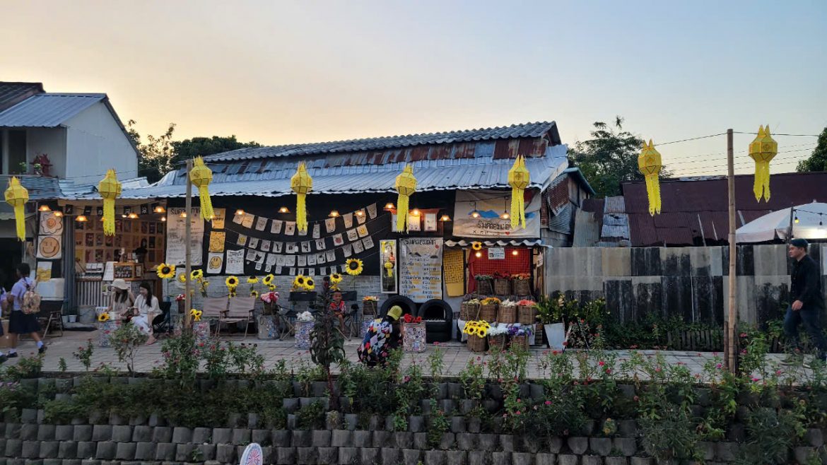 Villaggio di Khlong Mae Kha, Chiang Mai, Thailandia