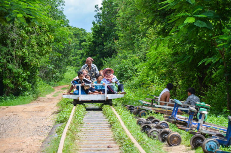Bamboo Train, Battambang, Cambodia