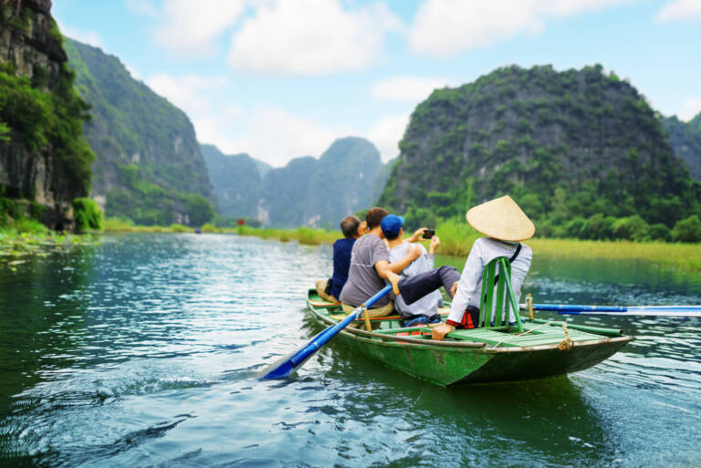 Taking a boat trip in Ninh Binh